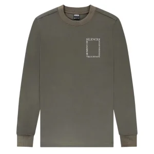 Grijsgroene longsleeve sweater Luxury Silence