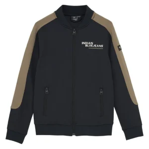 Grijze jacket Zipper Contrast Sleeve