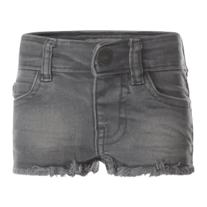 Grijze jeans short T46931