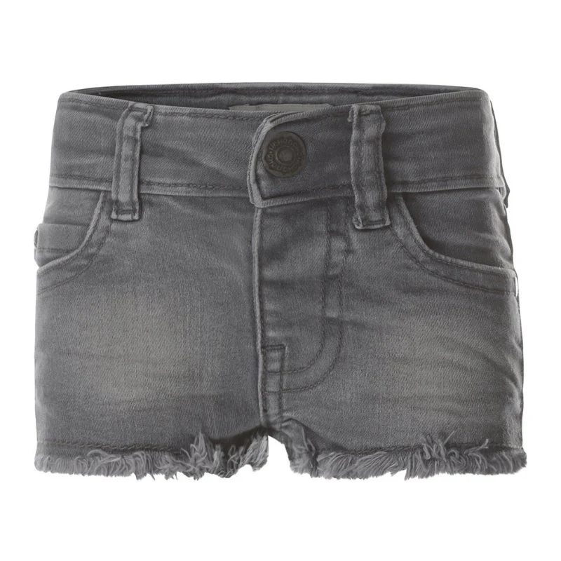 Grijze jeans short T46931 - Afbeelding 2