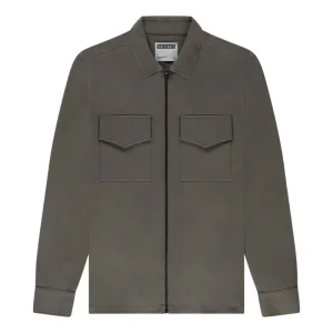 Groen regular fit shirt Luxury Zip
