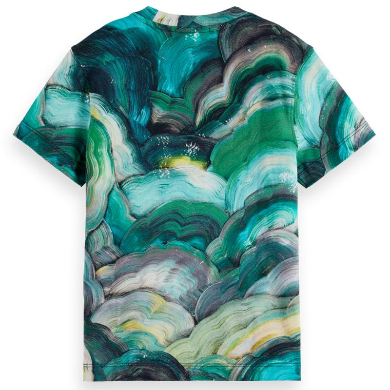 Groen relaxed fit geprint t-shirt - Afbeelding 3