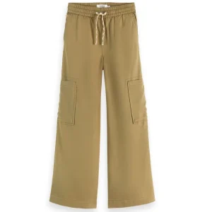 Groene wide leg cargo broek