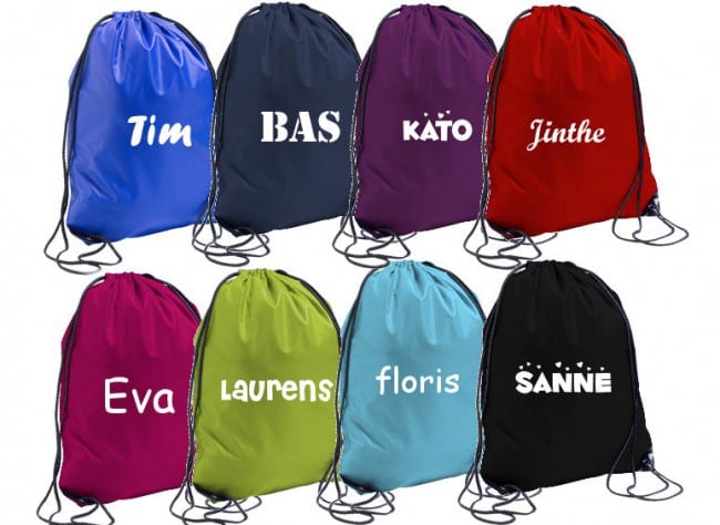 Gepersonaliseerde gymtas met naam - Afbeelding 3