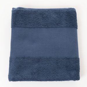 Strandlaken / Saunalaken met naam Navy