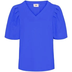 Jeansblauw v-neck ss t-shirt Tinni