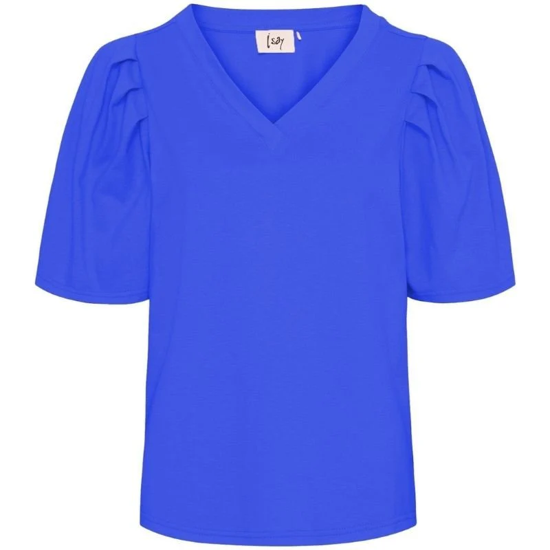 Jeansblauw v-neck ss t-shirt Tinni