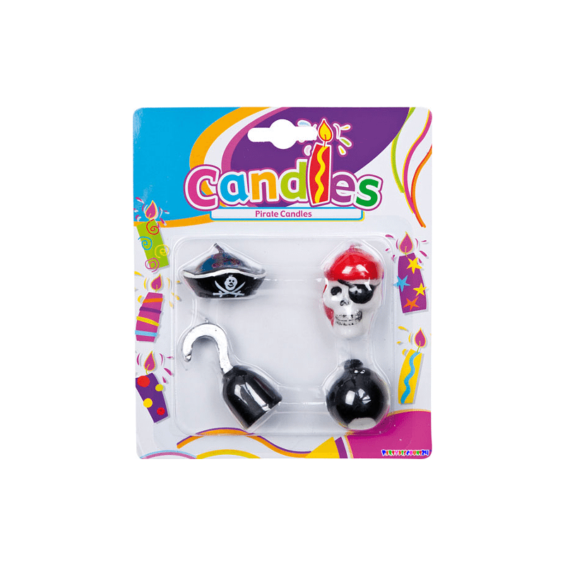 Piraten Verjaardagskaarsjes 4 stuks