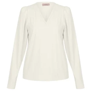 Kit beige travel v-hals top Lola