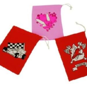 Knikkerzak in 4 verschillende kleuren.