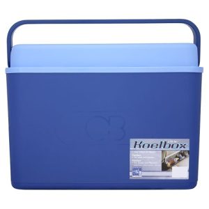 Koelbox blauw 12 liter blikjes/flessen smal model