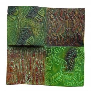 living Muurdecoratie Wave, metaal 51x51x6 cm