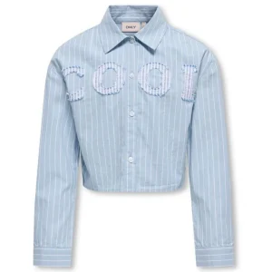Lichtblauw patch shirt Etta