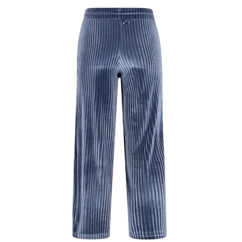 Lichtblauwe straight leg velvet broek Fem - Afbeelding 3