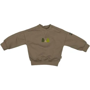 Lichtbruin geprinte sweater Pine Trees