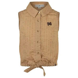 Lichtbruine blouse P54934