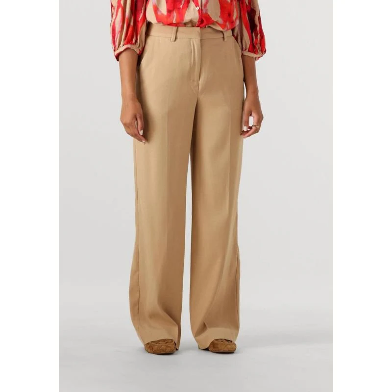 Lichtbruine straight broek Livina