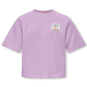 Lichtpaars loose fit t-shirt Ada