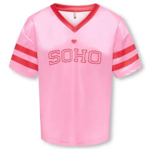 Lichtroze met rode sporty top Lulu