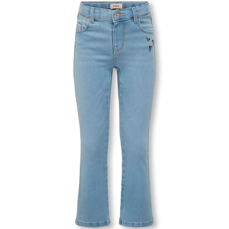 Light Blue Denim flared jeans Royal Flower - Afbeelding 2