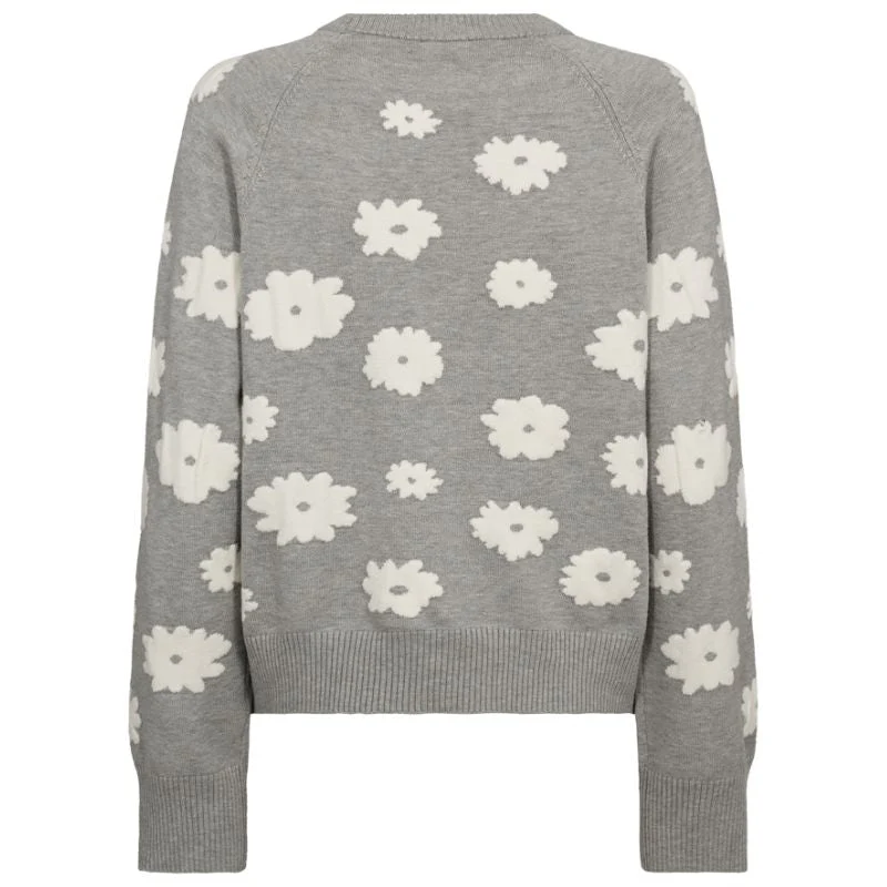 Light Grey met offwhite jacquard pullover Alpi - Afbeelding 3