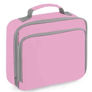 Lunchtas Double Classic Pink met naam