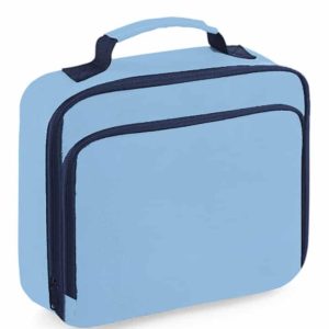 Lunchtas Double Sky Blue met naam
