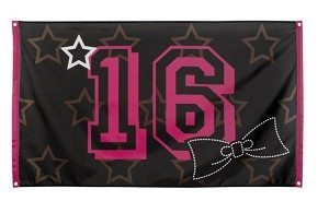 Polyester vlag ‘sweet 16’ 90x150cm