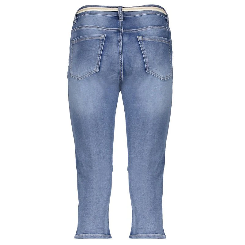 Mid Blue Denim capri 51006 - Afbeelding 3
