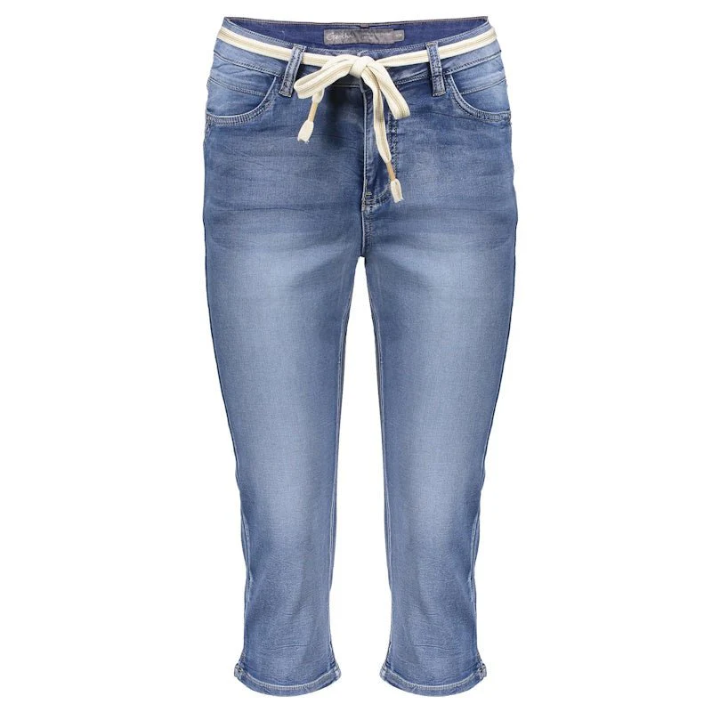Mid Blue Denim capri 51006