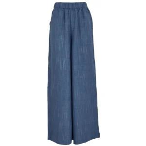 Mid Blue Denim pinstripe pantalon Gaby