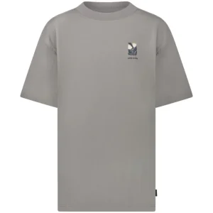 Mid Grey backprint t-shirt Pluyo
