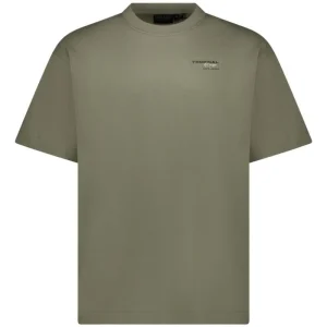 Mosgroen ronde hals backprint t-shirt Byzo