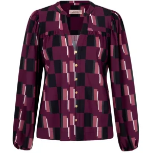 Multi Color geprinte blouse Flor block