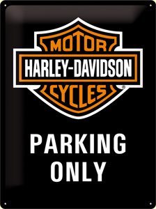 Emaille bord – Harley Davidson Parking Only 30 X 40 Cm