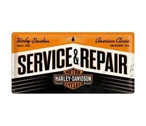 Emaille bord Retro 25×50 cm / HD Service & Repair