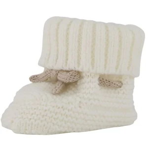 Natural knit booties