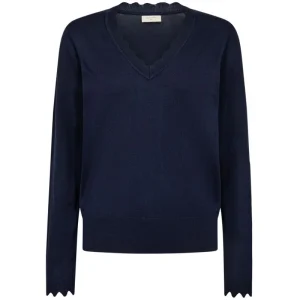 Navy Blazer scallop pullover Katie