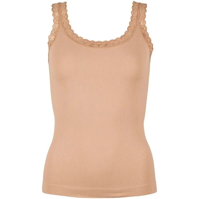 Nuderoze microfiber rib top Frida - Afbeelding 2