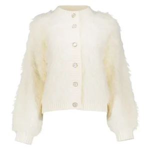 Offwhite boxy hairy furry vest 54500