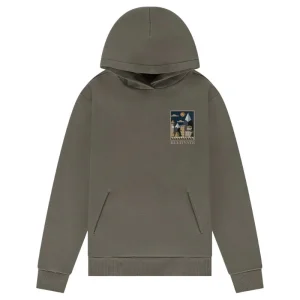 Olijfgroene hooded sweater Belle