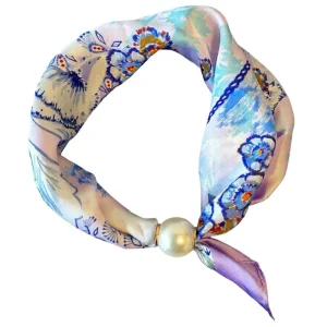 Paars geprint parel sjaaltje Chloe