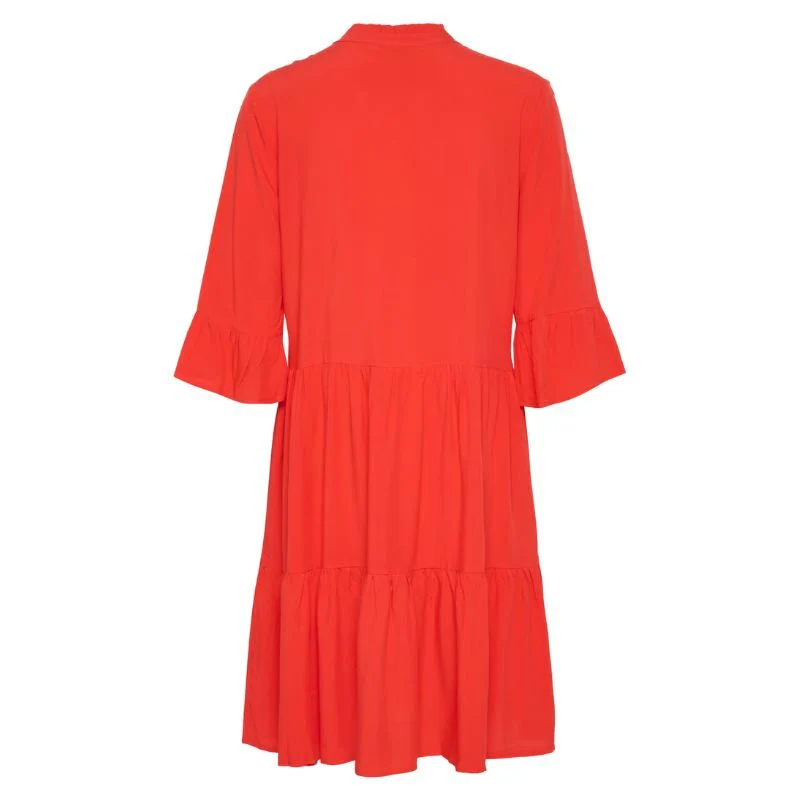 Rode jurk Eda - Afbeelding 3