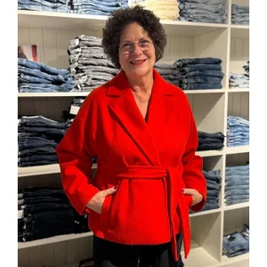 Rode korte blazer jacket Jannet