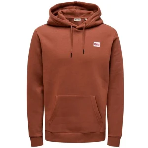 Roestbruine basic hoodie Dawson