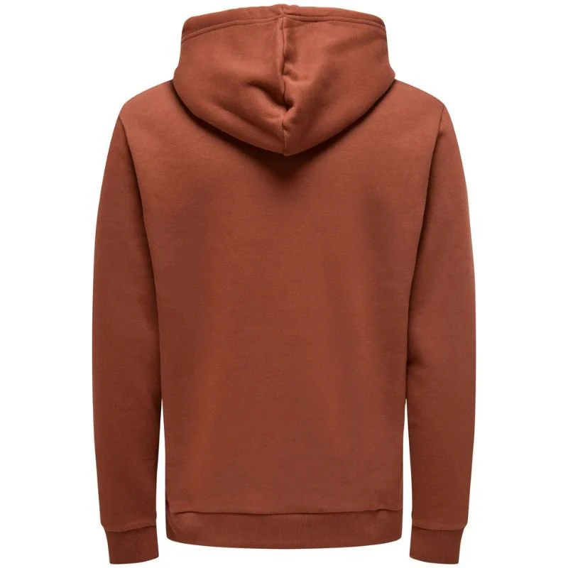 Roestbruine basic hoodie Dawson - Afbeelding 3