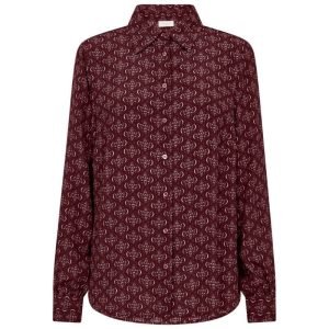 Rood geprint viscose shirt Lovy