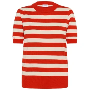 Rood gestreepte knit pullover Mila Block