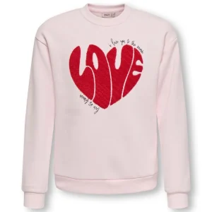 Roze boxy geprinte sweater Lovely