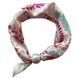 Roze geprint parel sjaaltje Chloe